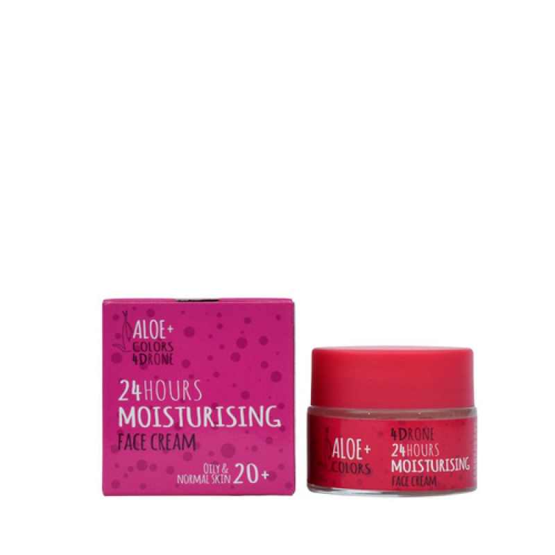 Aloe Colors 24Hours Moisturising Face Cream 50ml για  Λιπαρές και Κανονικές Επιδερμίδες - Image 2