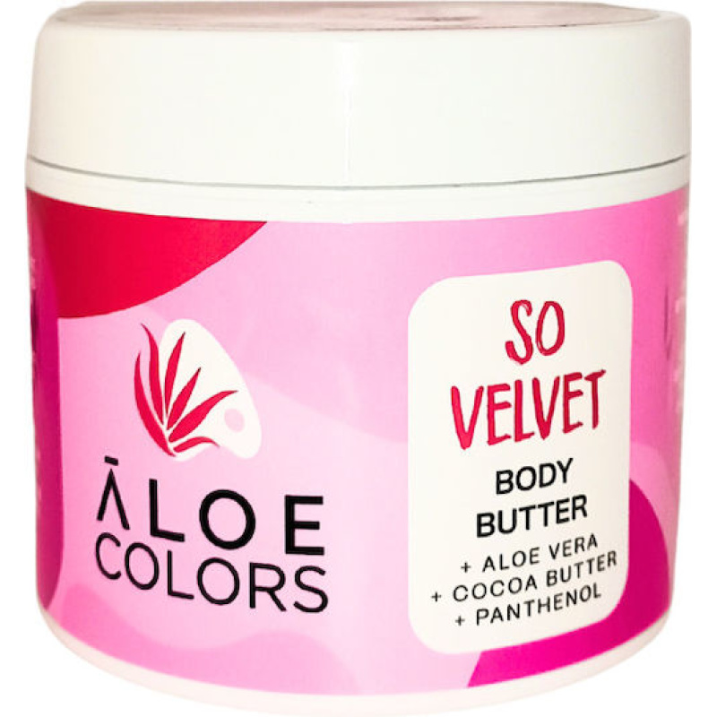 Aloe Colors So Velvet Ενυδατικό Butter Σώματος με Aloe Vera & Άρωμα Πούδρα για Ξηρές Επιδερμίδες 200ml